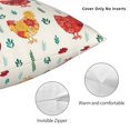 thumbnail image 3 of Wukai Flower Chicken Premium Polyester Fleece Pillow Covers with Hidden Zipper Closure,Luxuriously Soft and Durable-16"x16", 3 of 7