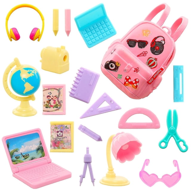 Accesorios De Casa De Muñecas En Miniatura Kawaii Para Barbie 18 Artículos M