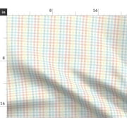 Angle View: Small Scale Easter Plaid Spring Pastel Gingham Spoonflower Fabric by the Yard