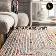 thumbnail image 5 of Jaipur Art And Craft Indian Handmade Pure Cotton Braided Bohemian Colorful Chindi Area Rug Rug Size - (10x14 Sq Feet), (120x168 Inches), (300x420 CM), 5 of 6