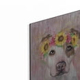thumbnail image 2 of Luxe Metal Art 'Flower Crown Pit Bull 7' by Furbaby Affiliates, Metal Wall Art, 12"x16", 2 of 9