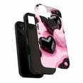 thumbnail image 3 of Heart - shaped Glossy iPhone Case for Couples Valentine’s Day Gift, Compatible with iPhone 11/12/13/14/15/16 (Pro Max/Plus) – Shiny Black Pink Love Heart Design, 3 of 9