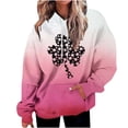 thumbnail image 1 of Bowake Sweat à Capuche Vert pour Femmes pour la Saint-Patrick, Manches Longues, Pull Décontracté avec Poche, 1 of 3