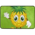 thumbnail image 5 of Coolnut Shower Curtain and Rug Set, Cartoon Happy Pineapple Polyester Waterproof Bath Curtain and Mat for Bathroom with Hooks, 72" x 72", 5 of 6