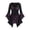 Purple, variant on HNMKIU Halloween Clothes Gothic Elegant Women's Dress Lace Ruffled Neckline Flared Sleeves Historical Themed Outfit RD2,XL