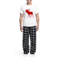 thumbnail image 5 of CafePress - Moose: Rustic Red Plaid Pajamas - Men's Light Loose Fit Cotton Pajama Set, 5 of 7