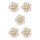 thumbnail image 3 of Guardurnaity Bufanda anillo elegante oro plata bufandas broche con diamantes de imitación galvanoplastia aleación envoltura abrazadera Heronsbill oro 5piezas, 3 of 6