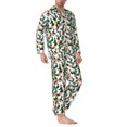 thumbnail image 2 of Naloa Cactuses Men’s Pajamas Set - Long Sleeve Button Down Sleep Shirt and Pajama Bottoms Sleepwear Set-XX-Large, 2 of 7