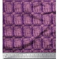 thumbnail image 1 of Soimoi Purple Rayon Crepe Fabric Brush Stroke Abstract Decor Fabric Printed Yard 46 Inch Wide, 1 of 3
