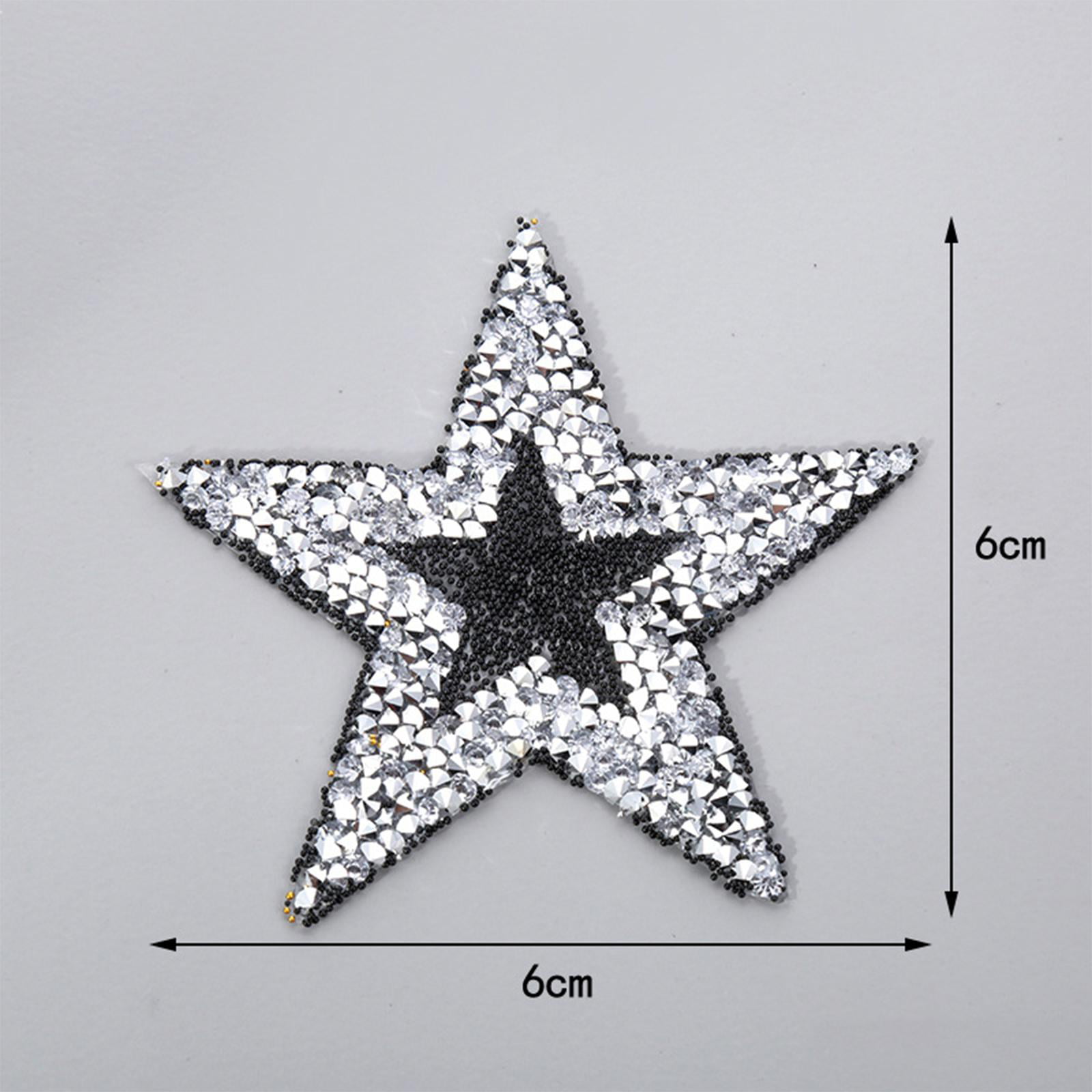 Silver Rhinestone Star Iron On Patch – Scratch Decor
