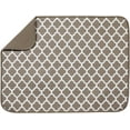 thumbnail image 1 of Reversible XL Microfiber Dish Drying Mat for Kitchen, 18 Inch x 24 Inch, Taupe Trellis, 1 of 7