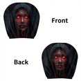 thumbnail image 4 of sruoe Halloween 2PCS Spooky Printed Car Headrest Cover, Halloween Elastic Auto Head Rest Protector Sleeve, Halloween Car Accessories for Car Interior, Road Trip, Holiday Prank, 4 of 7