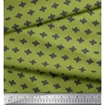 thumbnail image 2 of Soimoi Green Cotton Jersey Fabric Plus Sign Geometric Print Fabric by the Yard 58 Inch Wide, 2 of 3