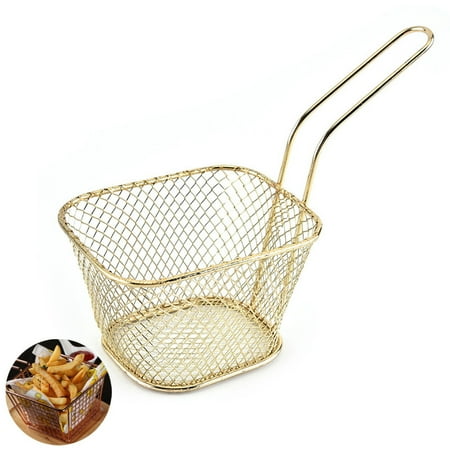 

Stainless Steel Metal Basket French Fries Basket Mini Frying Storage Holder for Home New