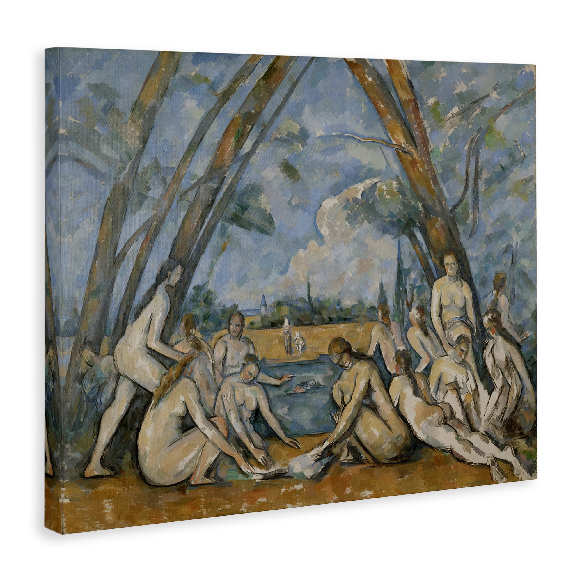 Stupell Industries Classic Cezanne Large Bathers People Painting Wrapped Canvas Art Print Wall Art, 48 x 36