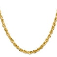 thumbnail image 2 of Primal Gold 14 Karat Yellow Gold 5.0mm Diamond-cut Quadruple Rope Chain Necklace, 2 of 4