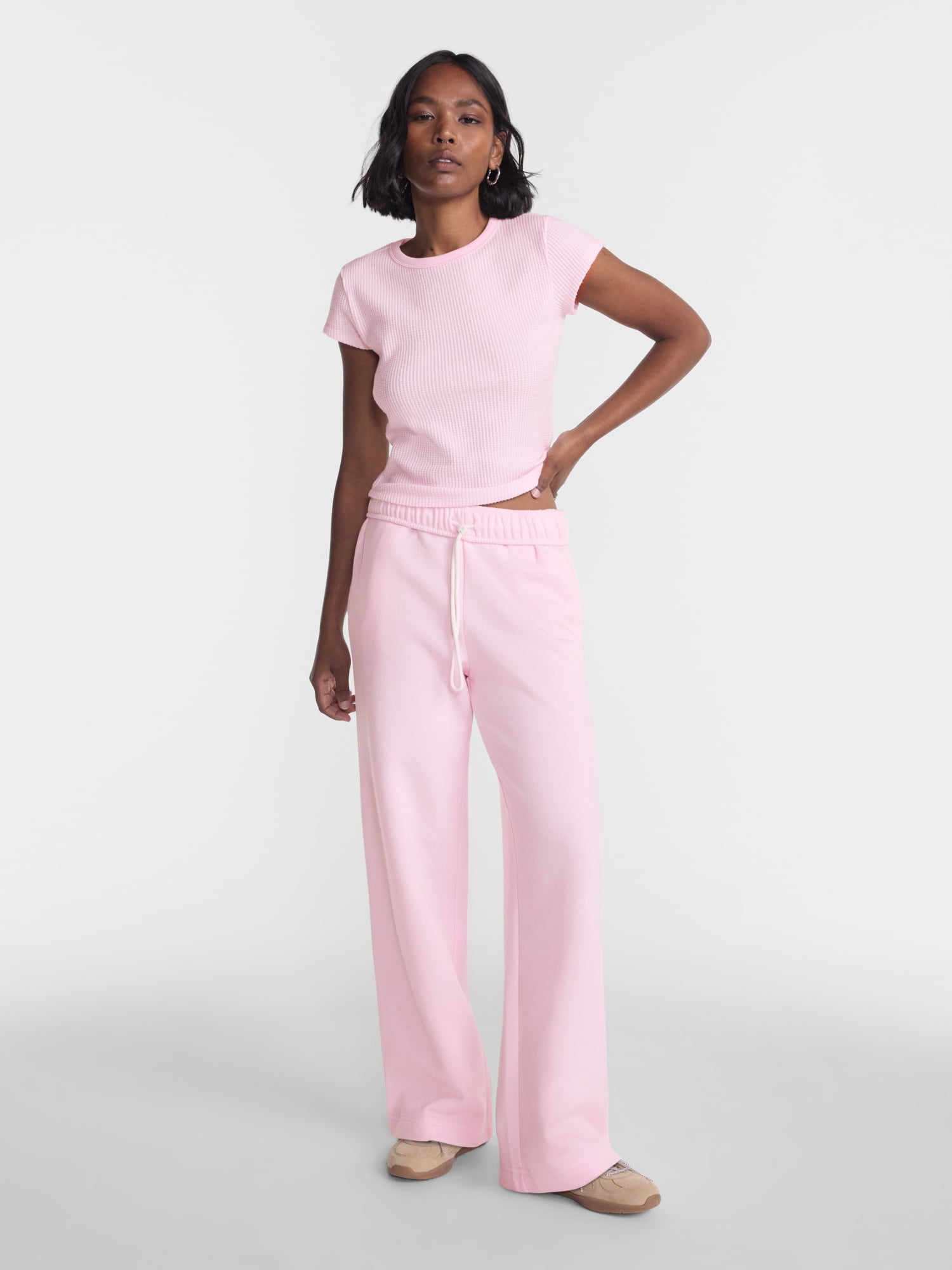 No Boundaries Wide Leg Fleece Pants, 28", 30", 32" Inseams, Women's & Women's Plus XXS-4X