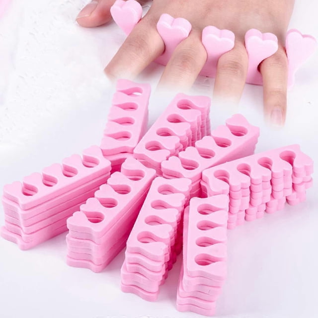 50 separadores de dedos de esponja, separadores de dedos, espaciadores, esponja de espuma suave, herramientas para manicura y pedicura.
