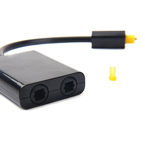 Audio Adapter Cable SiYear 1 in 2 Out Digital Toshlink Fiber Audio Optical Splitter Cable ，Fiber Optic Adapter，Fiber Converter 0.2M 