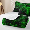 thumbnail image 4 of Feelyou Western Moth Bat Quilt Full, Gothic Halloween Skull Full Bedspread Sets, Black Green, 3-Piece, 1 Comforter and 2 Pillowcases, 4 of 7