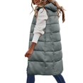 thumbnail image 2 of ZMHEGW Women Coats Long Winter Vest With Sleeveless Warm With Pockets Quilted Vest Down Quilted Outdoor Fall Jackets, 2 of 6