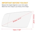 thumbnail image 3 of Unique Bargains Rearview Mirror Glass with Backing Plate Heated Left Side for BMW 550i 525i 528i, 3 of 7