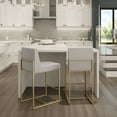thumbnail image 6 of Amisco Derry 26 In. Counter Stool - Light Grey Polyester / Golden Metal, 6 of 9
