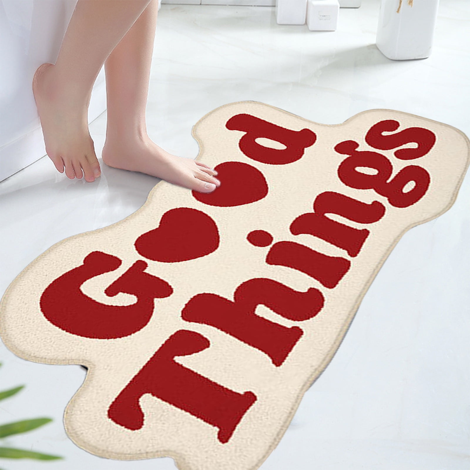 Dpityserensio 17.75x23.62in Bath Mat Bathoom Absorbent Rugs Non Slip