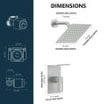 thumbnail image 4 of Brushed Nickel Shower Faucet Set with 8 Inch Rain Shower Head, Single Handle Shower System with Storage Shelf, Modern Wall Mounted Bathroom Fixture for Full Body Coverage, 4 of 9
