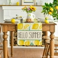 thumbnail image 2 of Hello Summer Lemon Table Runner, Seasonal Spring Summer Fruit Kitchen Dining Table Decoration for Home Party Decor 13 x 72 Inch, 2 of 6