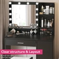 thumbnail image 5 of WGYPRIME15.7"H Vanity Desk with Mirror & Light, Large Drawer Makeup Vanity Table with 3 Lighting Modes, Makeup Vanity Desk for Bedroom Dressing, 5 of 10