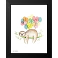 thumbnail image 2 of Seven Trees Design 12x14 Black Modern Framed Museum Art Print Titled - Sloth Birthday III, 2 of 5