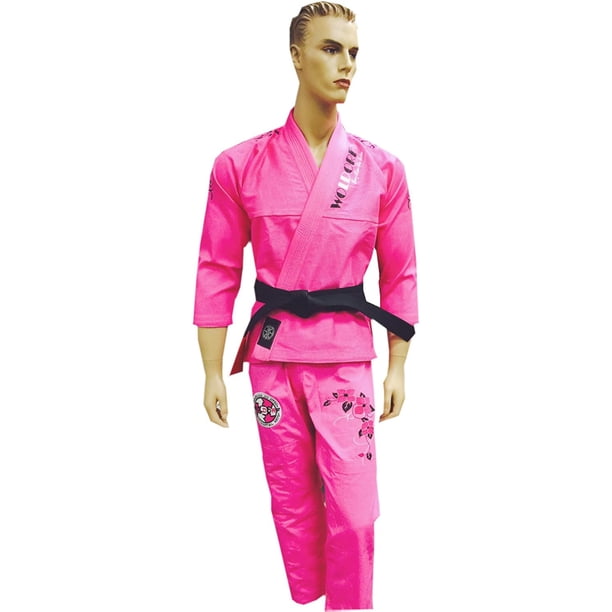 Woldorf USA BJJ Jiu Jitsu Kimono Pearl Weave Gi for Pink Martial Arts
