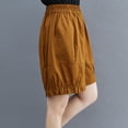 thumbnail image 5 of ZyeKqe Cotton Linen Shorts for Women Wide Leg Summer Casual Shorts High Waisted Knee Length Lounge Shorts, 5 of 5
