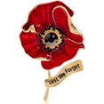 thumbnail image 1 of Broche Fleur de Coquelicot pour Femmes "Let's We Forget", Broche Émaillée Rouge (Couleur : Or, Taille : 1.96 Pouces), 1 of 7