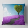 thumbnail image 2 of Designart Heart Tree Abstract - Abstract Throw Pillow - 16x16, 2 of 5