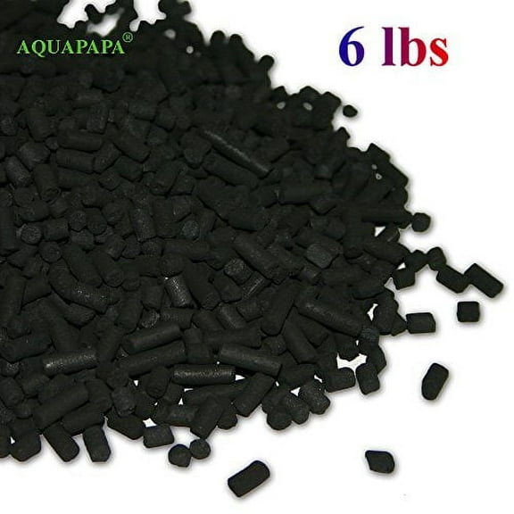 Aquapapa 6 lbs Bulk Activated Carbon Charcoal Pellets for Aquarium Fish Tank Koi Reef Filter
