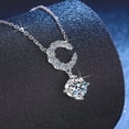 thumbnail image 4 of Leander's 925 sterling silver half-moon necklace and lab-grown diamond clavicle necklace are a high-end, romantic, and versatile clavicle necklace. A simple and stylish gift., 4 of 6