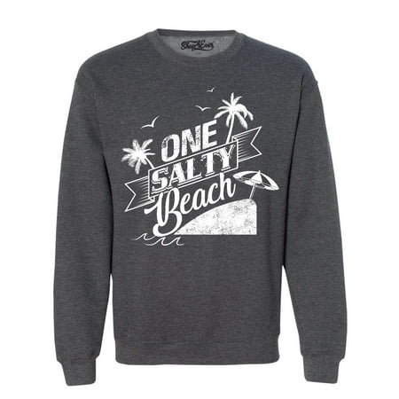 Shop4Ever Men's One Salty Beach Crewneck Sweatshirt - Walmart.com