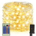 thumbnail image 1 of Luces de Cuerda Decute 500 LED 50m Blanco Cálido Cable Plateado 110V, 1 of 7