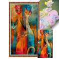 thumbnail image 1 of Hilo Algodón Ecológico Bordado Kit Punto Cruz Con Gatos Impresos 14CT Arte 40x70cm, 1 of 9