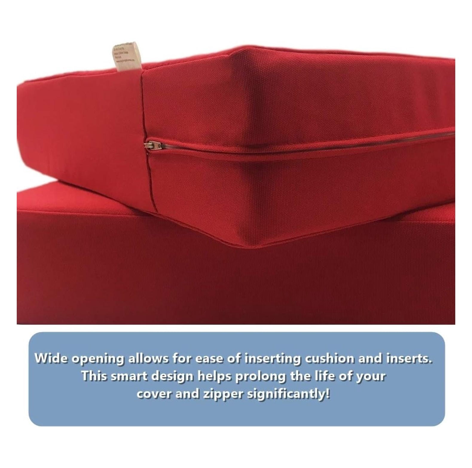 Indoor Outdoor Water High UV Resistant Patio Chair Cushion Cover (Lava Red, 22"x20"x4" (4 Covers))