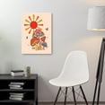 thumbnail image 4 of HFDF Vtage Mushroom Sunshe Preppy Canvas Wall Art, Mushroom Poster Wall Art, Mushroom Patg Wall Decor for Teen College Girls Bedroom College Dorm Preppy Room Wall Decor 16x20inch Framed, 4 of 6