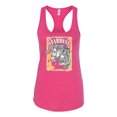 thumbnail image 2 of Wild Bobby Star Dust Horse Black and Yellow Distressed Vintage Women Racerback Tank Top, Raspberry, Small, 2 of 6