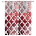 thumbnail image 4 of Outdoor Curtains for Patio Waterproof Red Morocco Pattern Indoor/Outdoor Curtain Tiebacks Abstract Graffiti Art Privacy Curtain Sun Block Grommet Drapes for Pergolas Gazebo Porch 2 Panel 54x108 Inch, 4 of 9
