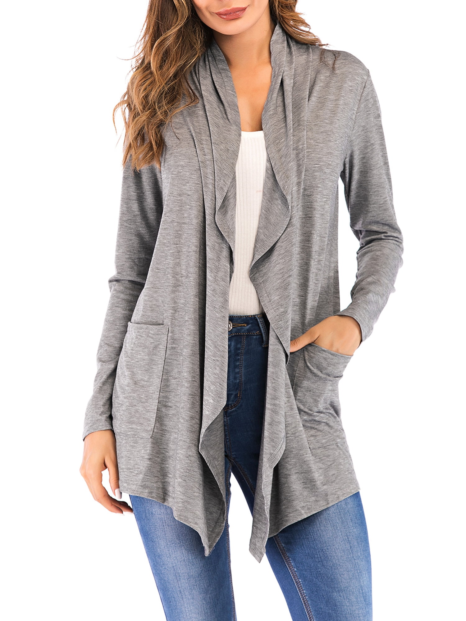 Women's Clothing Long Sleeve Draped Striped Fly Away Lightweight