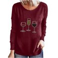 thumbnail image 1 of Camiseta de mujer Camisetas divertidas lindas de manga larga de otoño Camiseta Hearth Love Camiseta de regalo Tops Blusa Regalo para parejas Pompotops gfhjh15580, 1 of 4