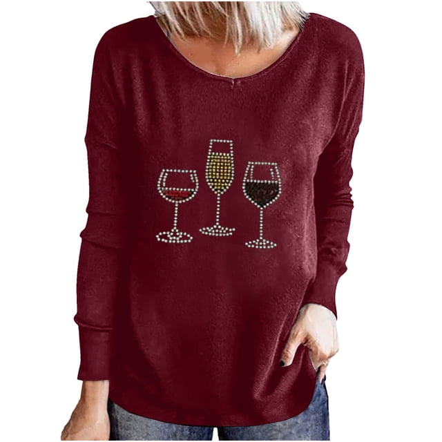 Camiseta de mujer Camisetas divertidas lindas de manga larga de otoño Camiseta Hearth Love Camiseta de regalo Tops Blusa Regalo para parejas Pompotops gfhjh15580