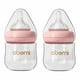 thumbnail image 1 of Biberón para Bebé Oberni de Cuello Ancho Anticólico 120 ml Paquete de 2 Rosa, 1 of 9