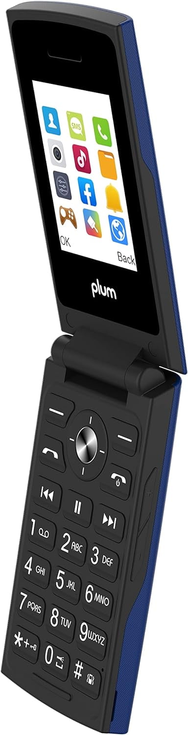 Unlocked Flip Phone 4G LTE - Plum Flipper D280 - Black